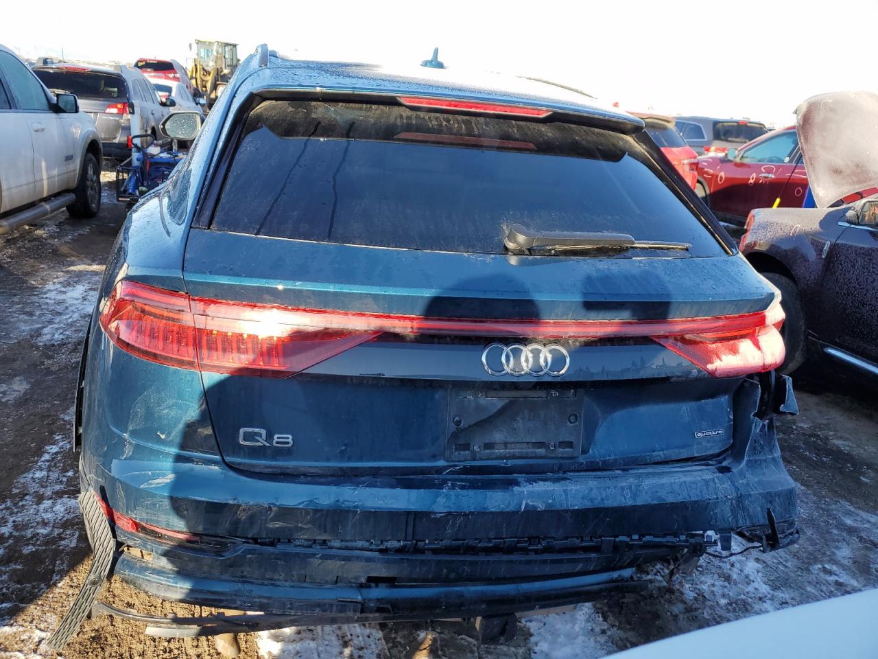 2021 Audi Q8 VIN WA1EVAF18MD043734 Copart auction photo, rear end / mechanical damage thumbnail 6