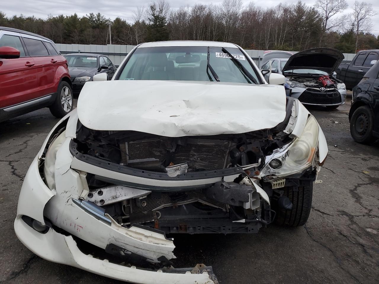 2012 Infiniti G VIN JN1DV6AR5CM861404 Copart auction photo, front end damage thumbnail 5