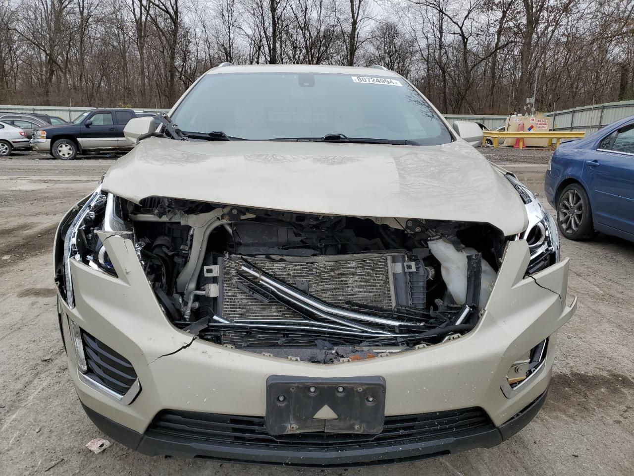 2017 Cadillac XT5 VIN 1GYKNARS2HZ115804 Copart auction photo, front end / side damage thumbnail 5