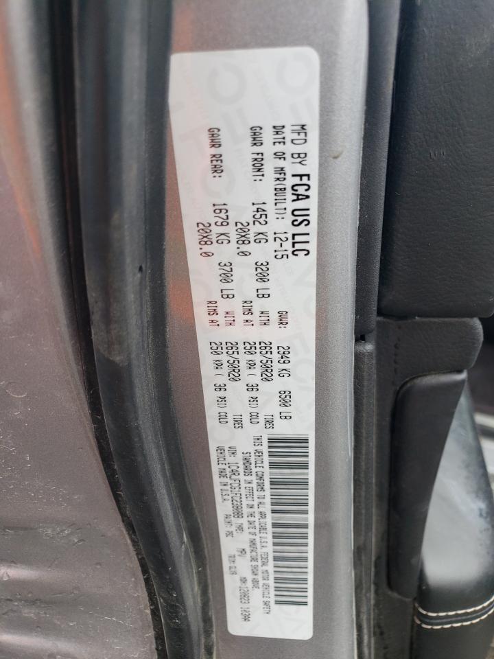 2015 Jeep Grand Cherokee VIN 1C4RJFCG1FC238088 Copart auction photo, all over damage thumbnail 14