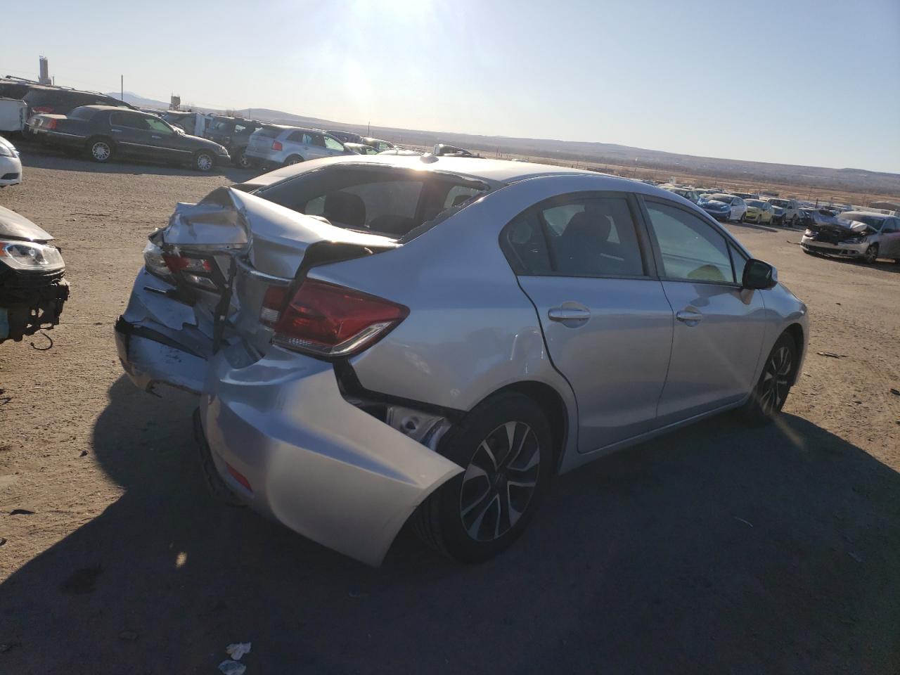2013 Honda Civic VIN 19XFB2F89DE037848 Copart auction photo, rear end damage thumbnail 3