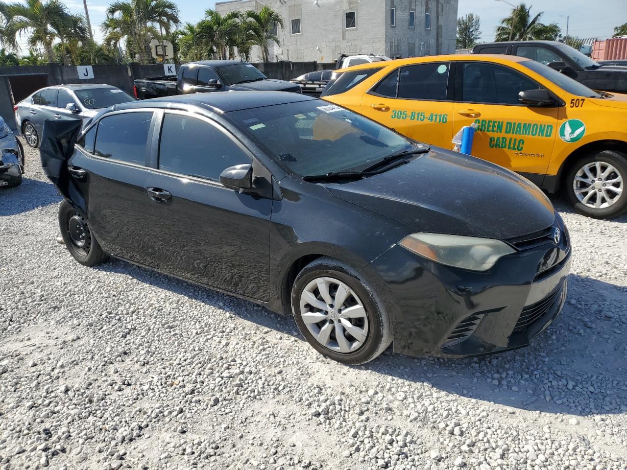 2016 Toyota Corolla VIN 2T1BURHE0GC553197 Copart auction photo, rear end / side damage thumbnail 4