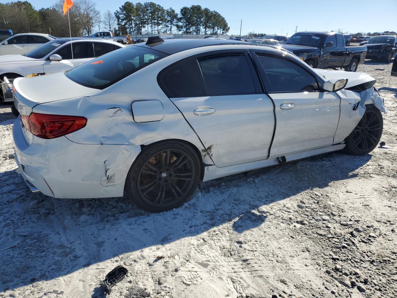 2018 BMW M5 VIN WBSJF0C58JB283563 Copart auction photo, all over damage thumbnail 3