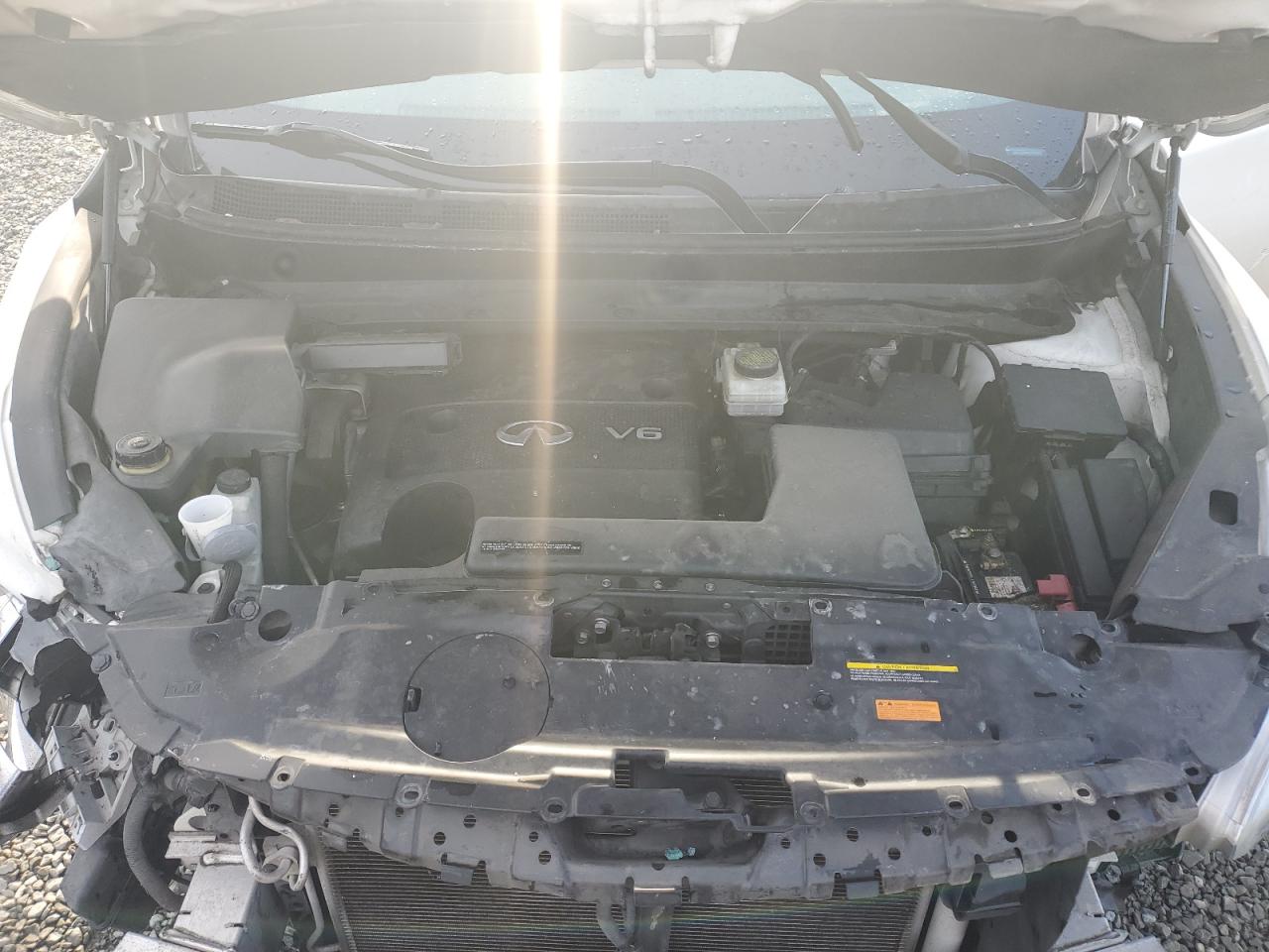 2014 Infiniti QX60 VIN 5N1AL0MM0EC513050 Copart auction photo, front end / undercarriage damage thumbnail 12