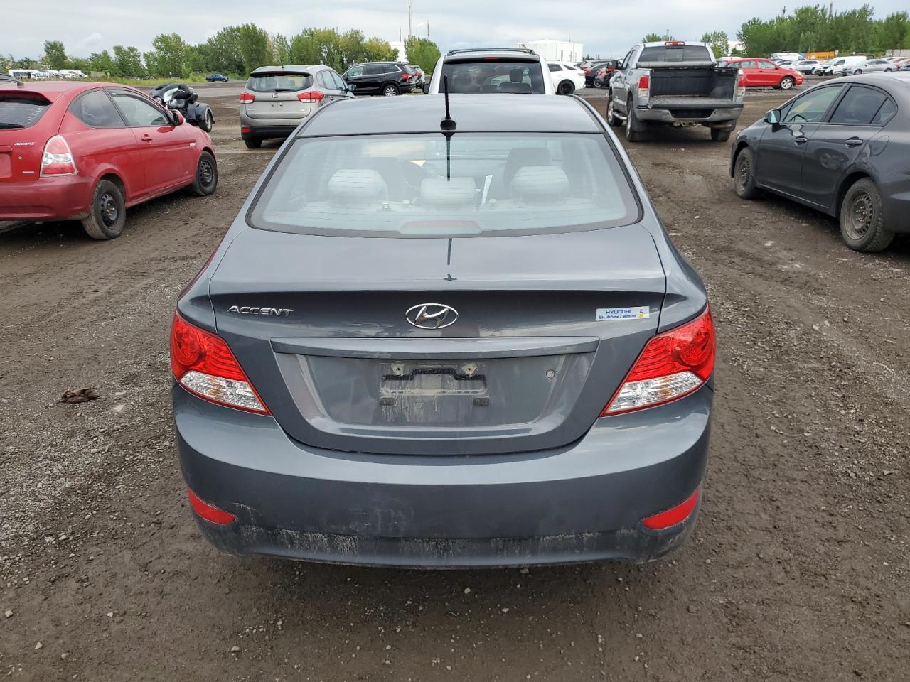 2013 Hyundai Accent VIN KMHCU4AE5DU316443 Copart auction photo, water/flood / minor dent/scratches damage thumbnail 6