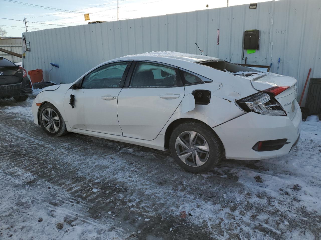 2019 Honda Civic VIN 2HGFC2F63KH505880 Copart auction photo, front end / rear end damage thumbnail 2