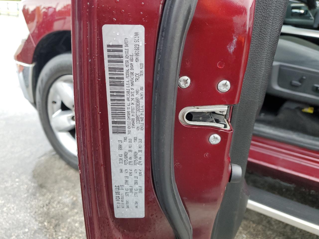 2016 RAM 1500 VIN 1C6RR6TT3GS383007 Copart auction photo, side / minor dent/scratches damage thumbnail 13
