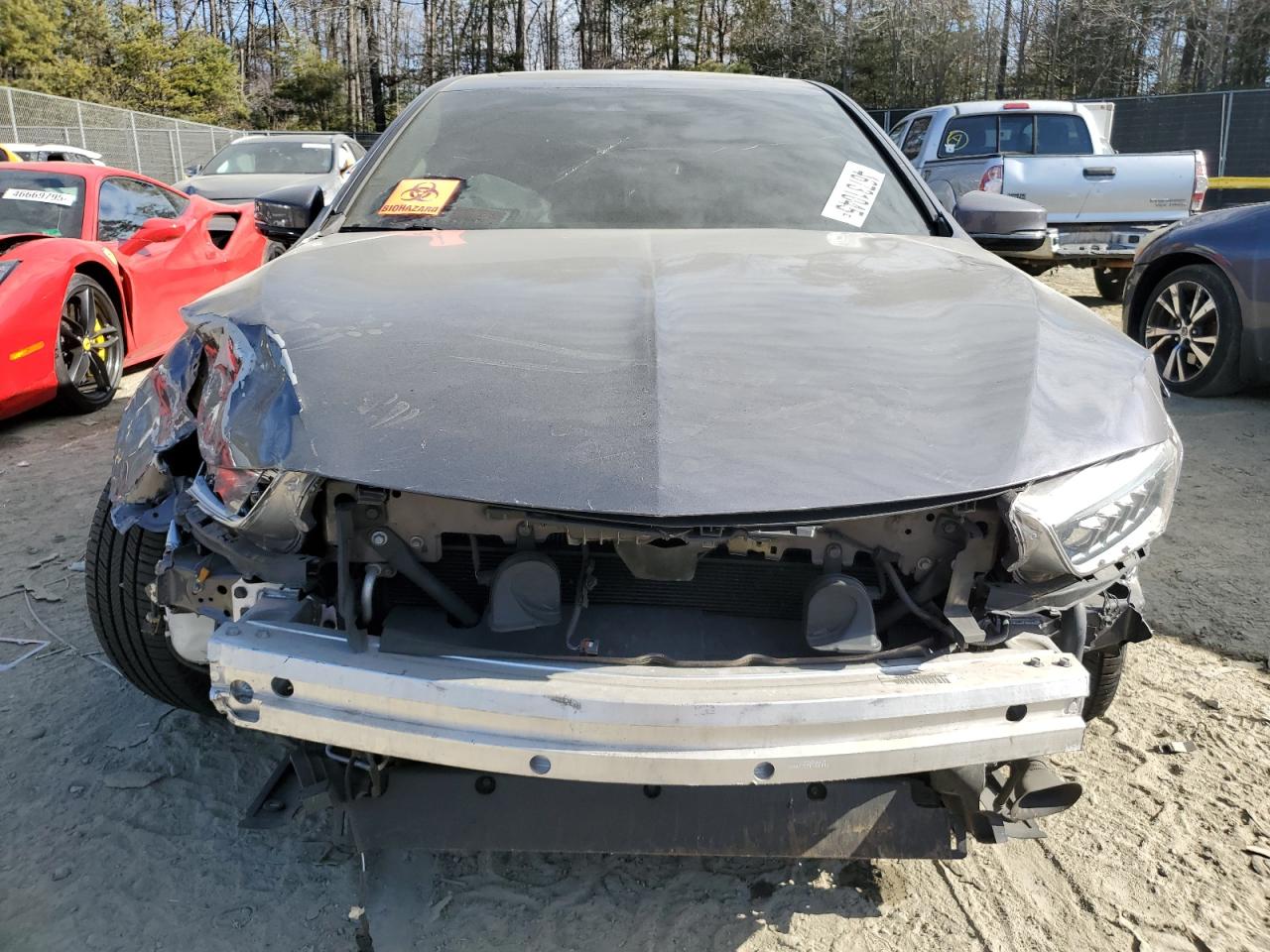 2018 Acura TLX VIN 19UUB2F56JA012371 Copart auction photo, front end / mechanical damage thumbnail 5