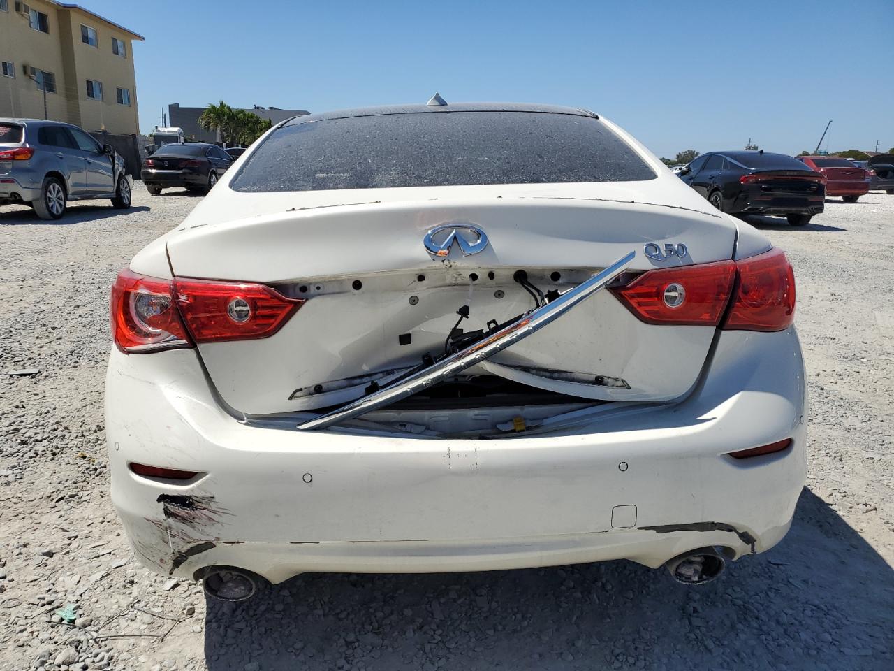 2016 Infiniti Q50 VIN JN1EV7AP0GM303992 Copart auction photo, all over / undercarriage damage thumbnail 6