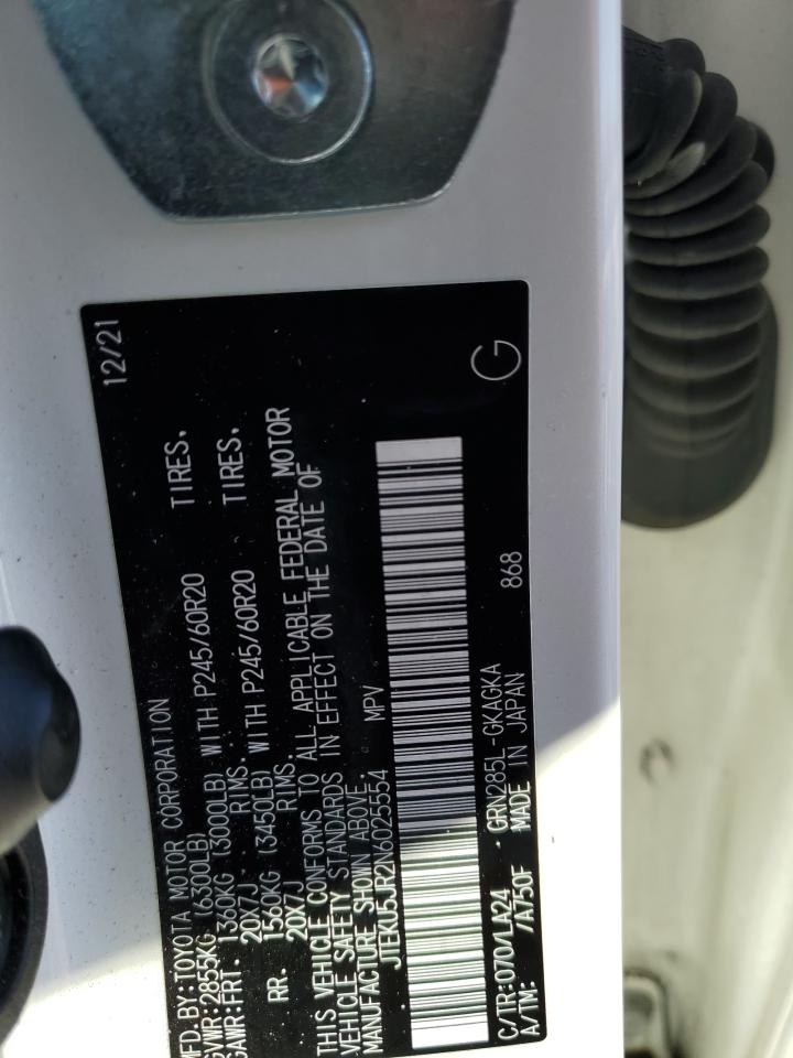 2022 Toyota 4Runner VIN JTEKU5JR2N6025554 Copart auction photo, front end / undercarriage damage thumbnail 15