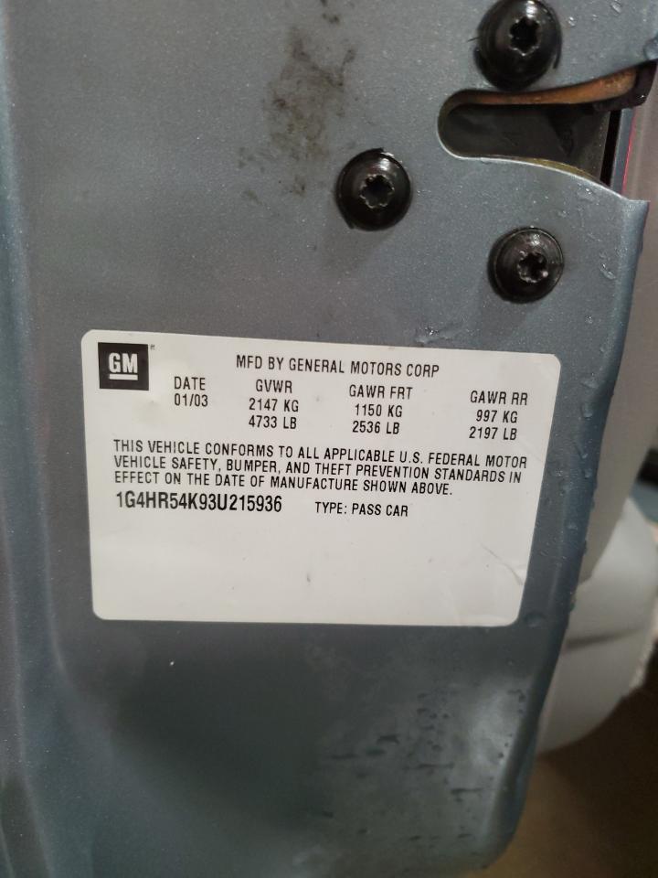 2003 Buick LeSabre VIN 1G4HR54K93U215936 Copart auction photo, side / front end damage thumbnail 12