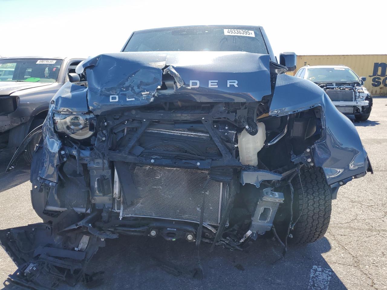 2023 Land Rover Defender VIN SALEP7EU1P2207252 Copart auction photo, front end damage thumbnail 5
