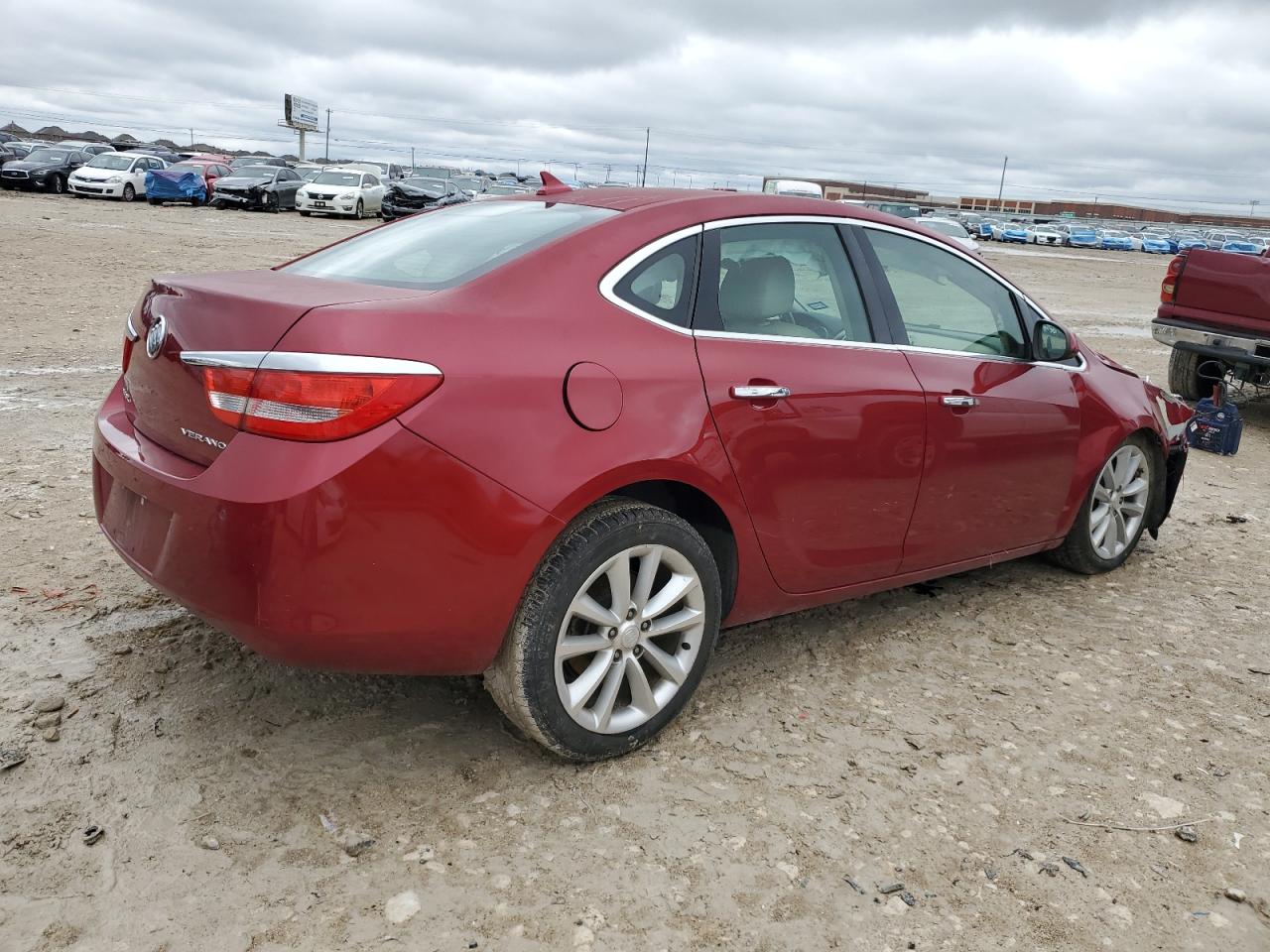 2013 Buick Verano VIN 1G4PS5SK6D4221469 Copart auction photo, front end / side damage thumbnail 3