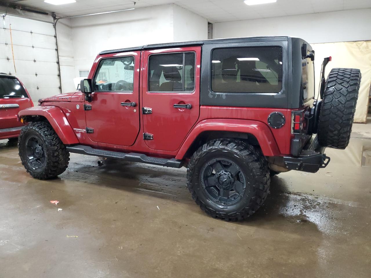 2012 Jeep Wrangler VIN 1C4BJWEG9CL142784 Copart auction photo, rollover / all over damage thumbnail 2