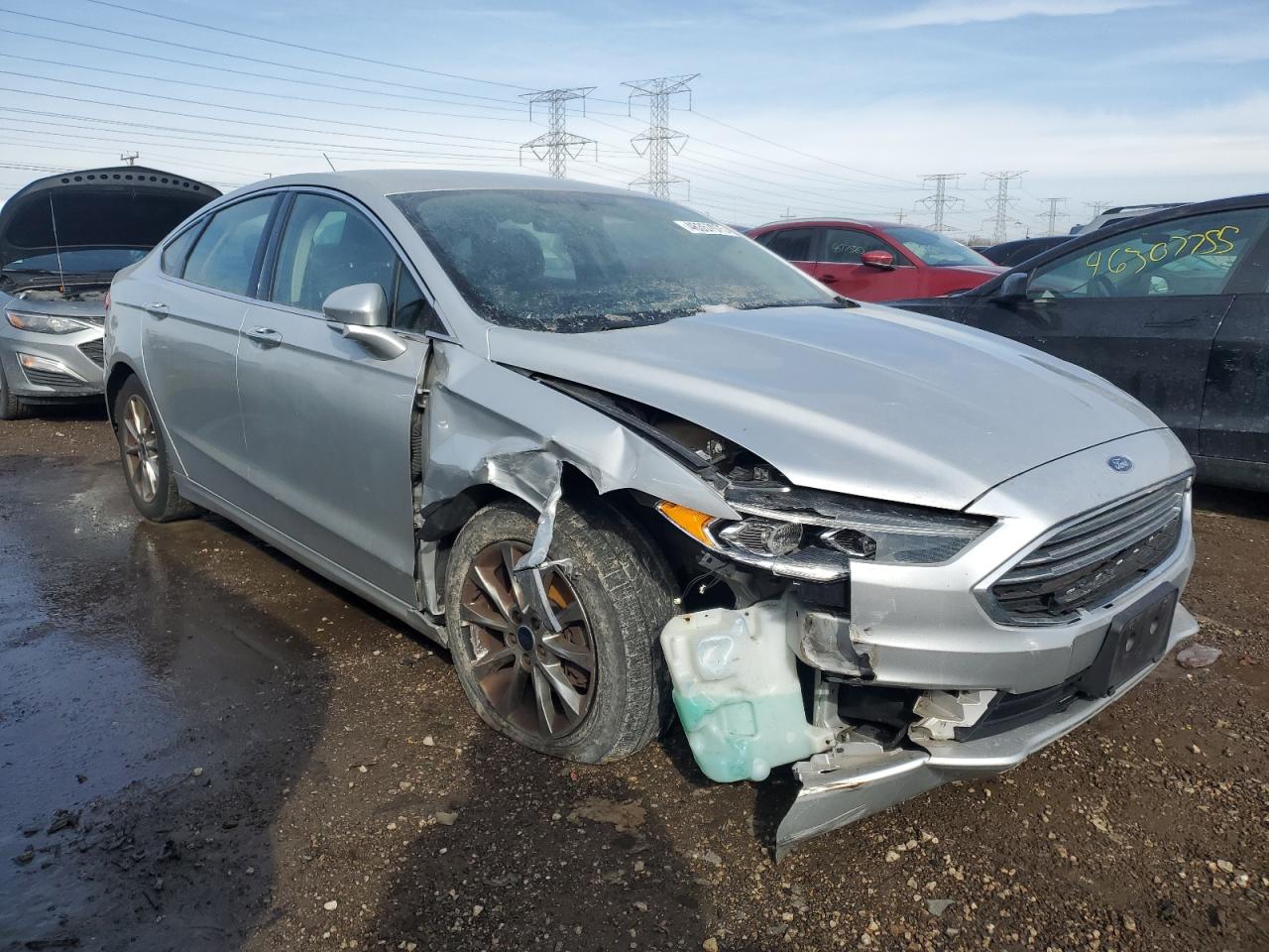 2017 Ford Fusion VIN 3FA6P0HD2HR341656 Copart auction photo, front end / side damage thumbnail 4