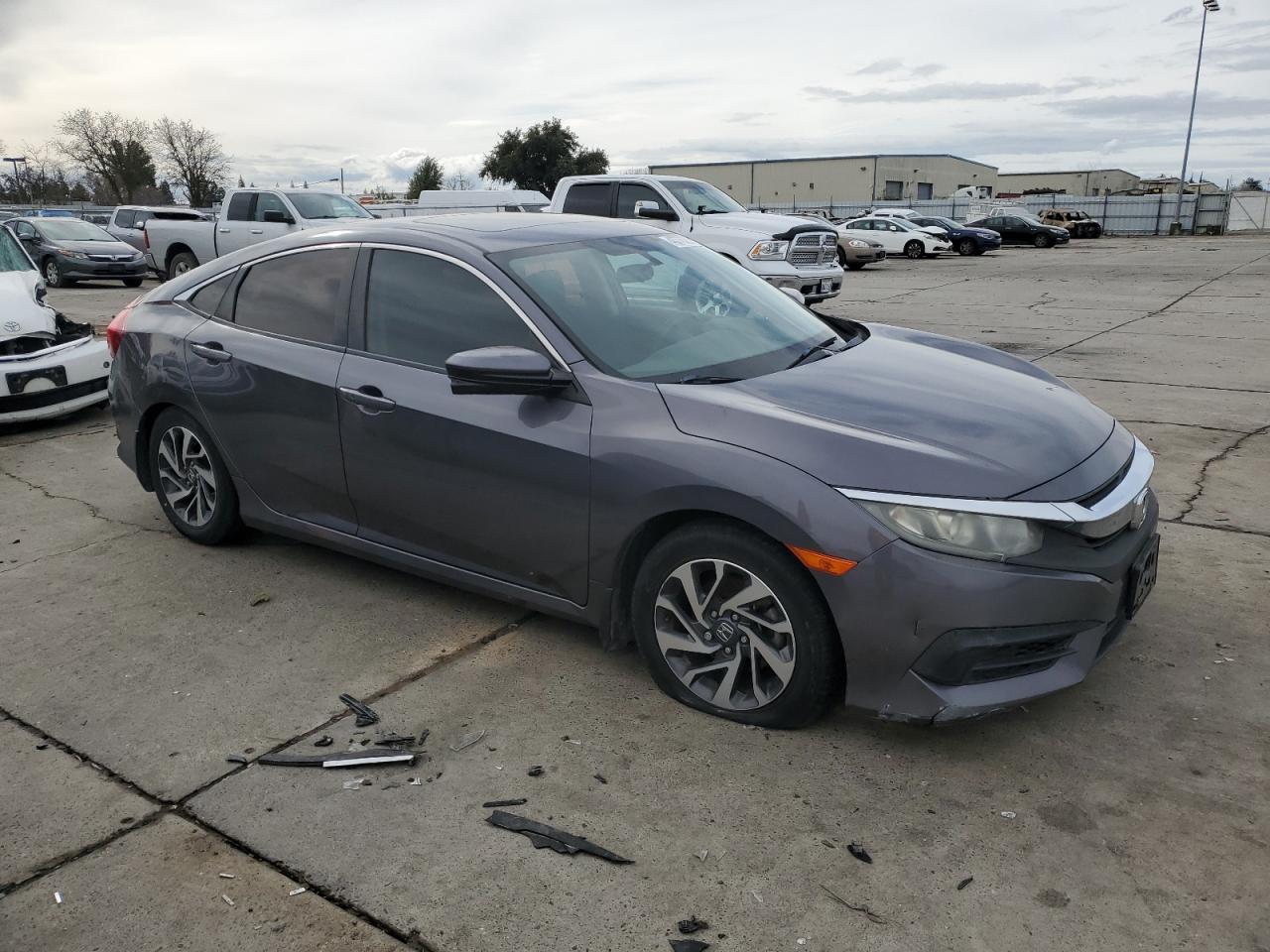 2016 Honda Civic VIN 2HGFC2F76GH522558 Copart auction photo, rear end / side damage thumbnail 4