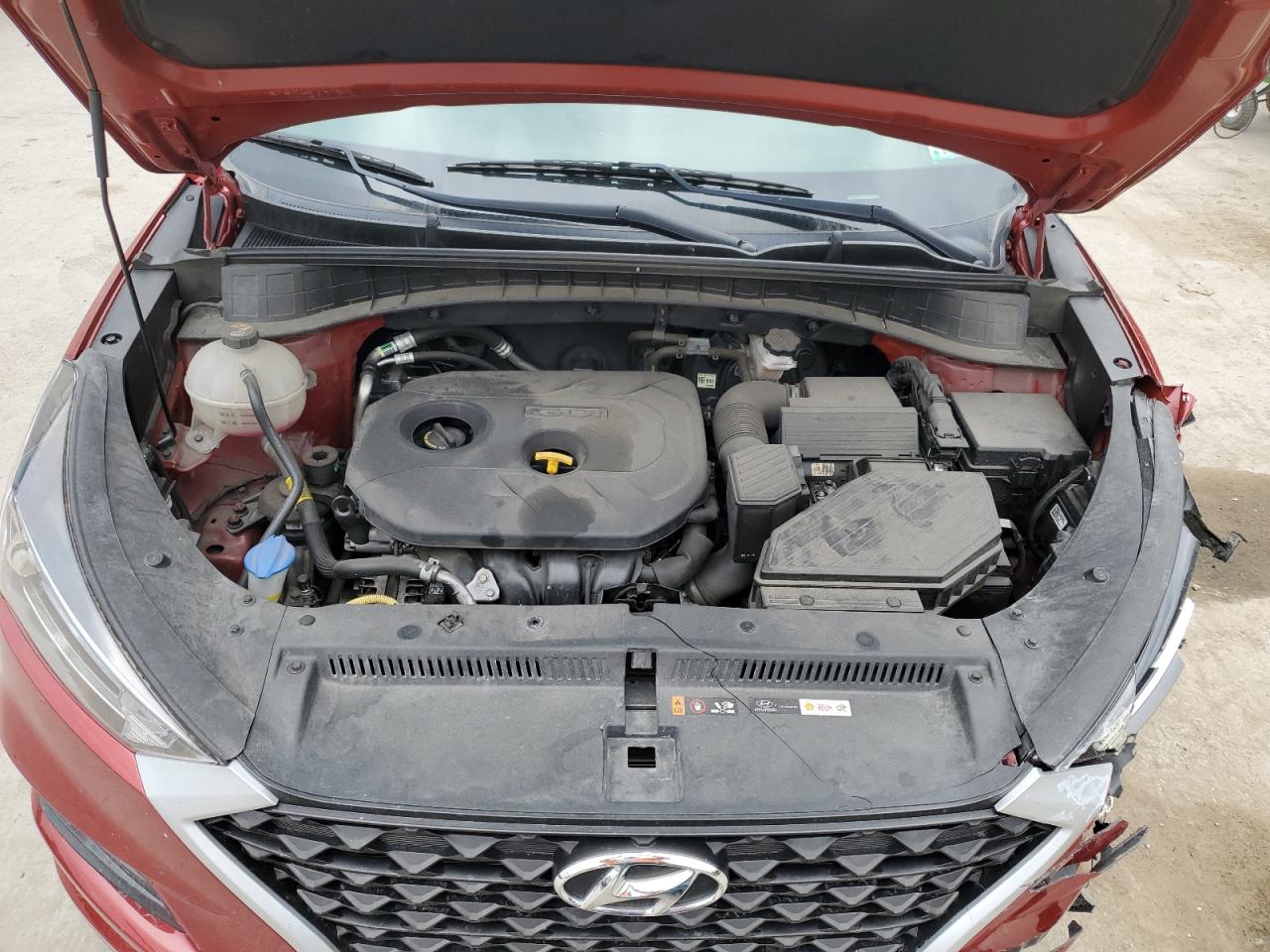 2021 Hyundai Tucson VIN KM8J2CA4XMU366592 Copart auction photo, front end / rear end damage thumbnail 12
