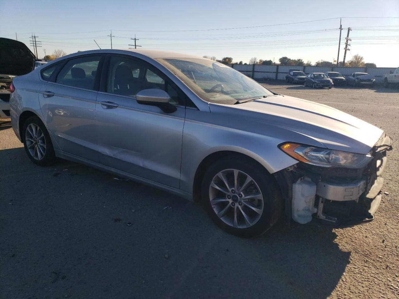 2017 Ford Fusion VIN 3FA6P0LU2HR387026 Copart auction photo, front end / side damage thumbnail 4