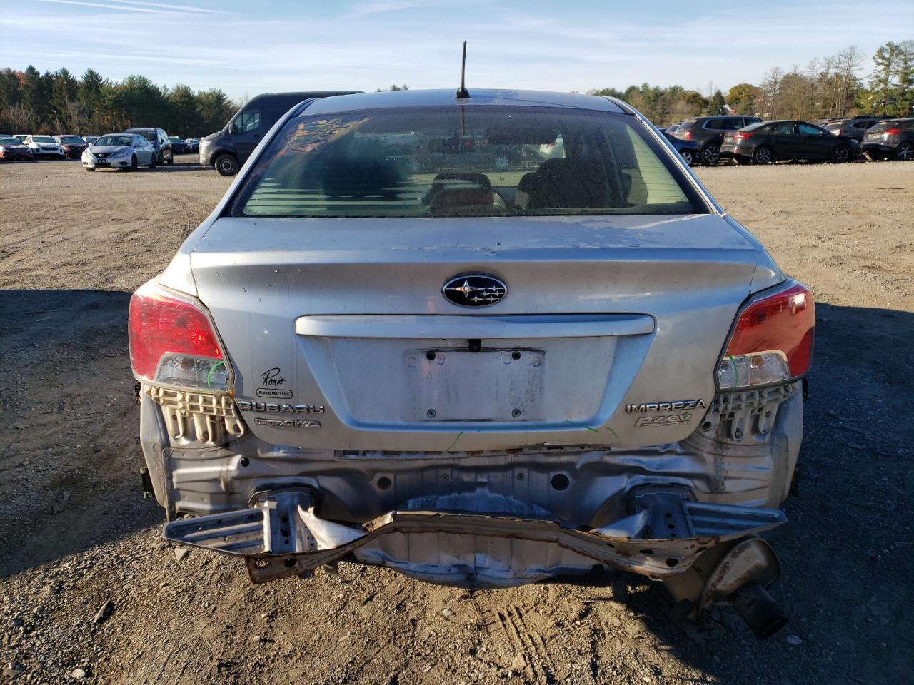 2012 Subaru Impreza VIN JF1GJAC66CH010271 Copart auction photo, rear end / minor dent/scratches damage thumbnail 6