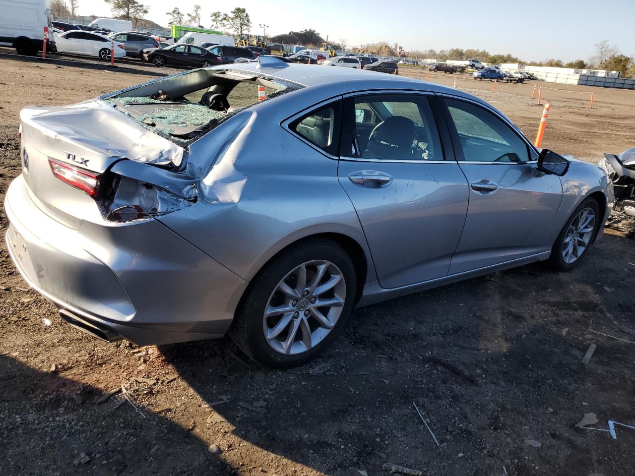 2021 Acura TLX VIN 19UUB5F31MA011939 Copart auction photo, rear end / top/roof damage thumbnail 3