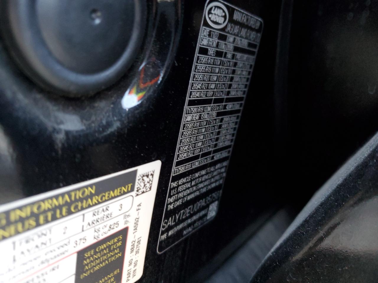 2023 Land Rover Range Rover VIN SALYT2EU0PA357581 Copart auction photo, front end damage thumbnail 13