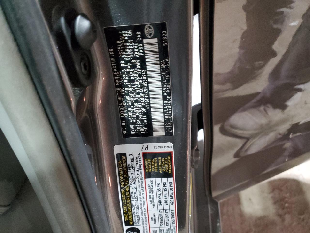 2016 Toyota Camry VIN 4T1BF1FK5GU530243 Copart auction photo, all over damage thumbnail 12