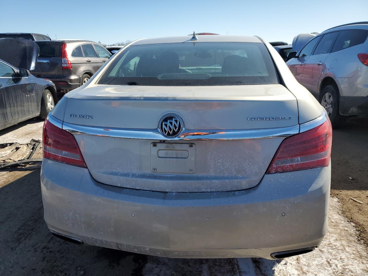 2014 Buick LaCrosse VIN 1G4GB5G37EF100733 Copart auction photo, front end / side damage thumbnail 6