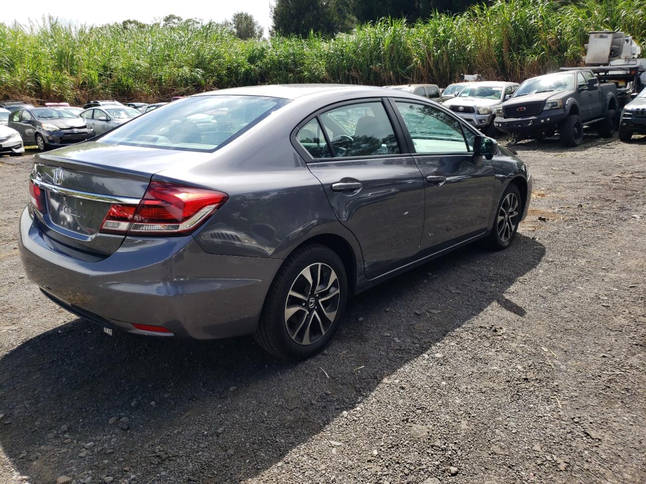 2015 Honda Civic VIN 2HGFB2F87FH558818 Copart auction photo, front end damage thumbnail 3