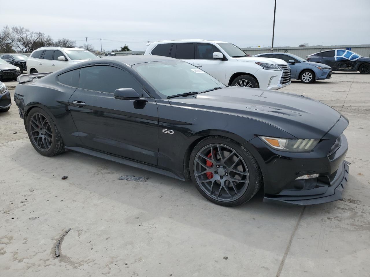 2015 Ford Mustang VIN 1FA6P8CFXF5369552 Copart auction photo, rear end / hail damage thumbnail 4
