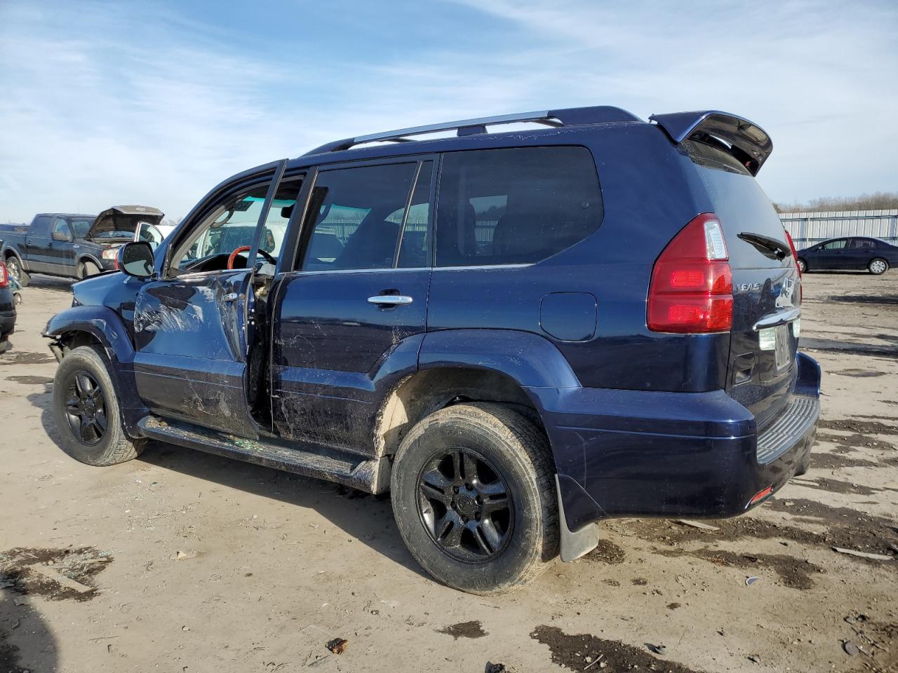 2008 Lexus GX VIN JTJBT20X080157903 Copart auction photo, front end / side damage thumbnail 2