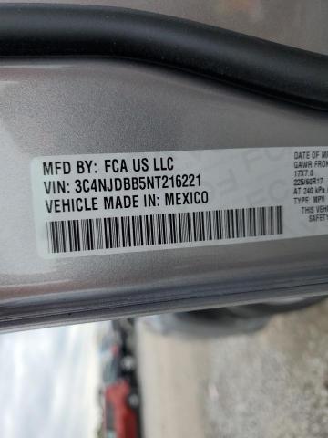 2022 Jeep Compass VIN 3C4NJDBB5NT216221 Copart auction photo, rollover damage thumbnail 12