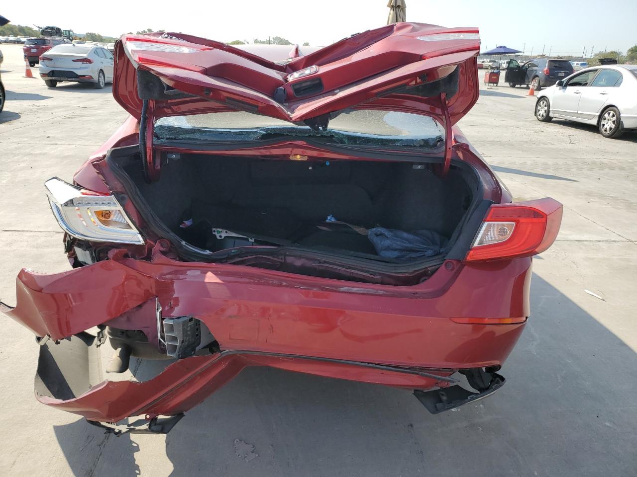 2020 Honda Accord VIN 1HGCV1F56LA064681 Copart auction photo, rear end damage thumbnail 6