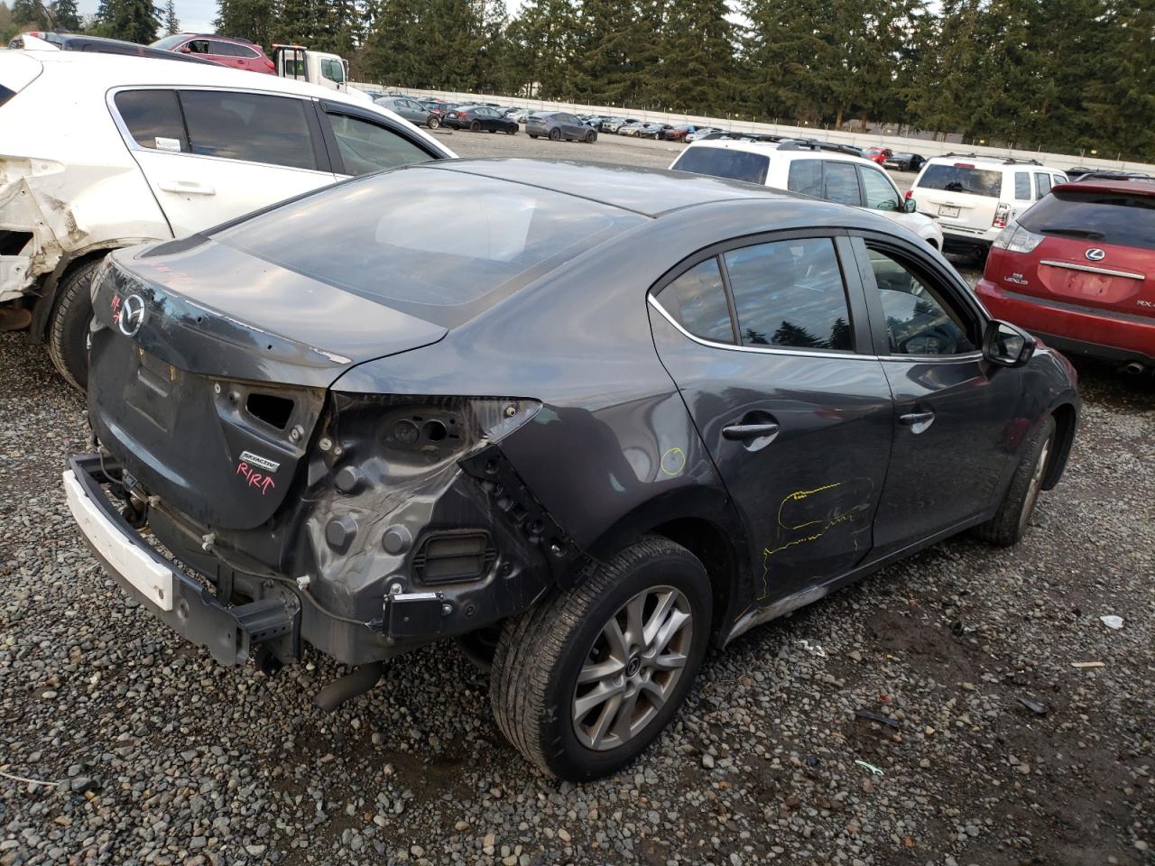 2015 Mazda 3 VIN JM1BM1V77F1239122 Copart auction photo, all over damage thumbnail 3
