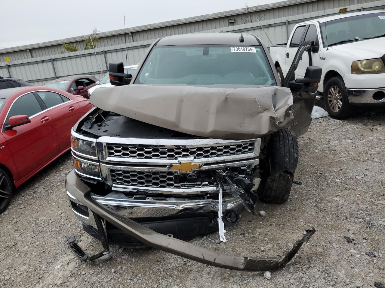 2015 Chevrolet Silverado VIN 1GCVKREC2FZ160621 Copart auction photo, front end / side damage thumbnail 5