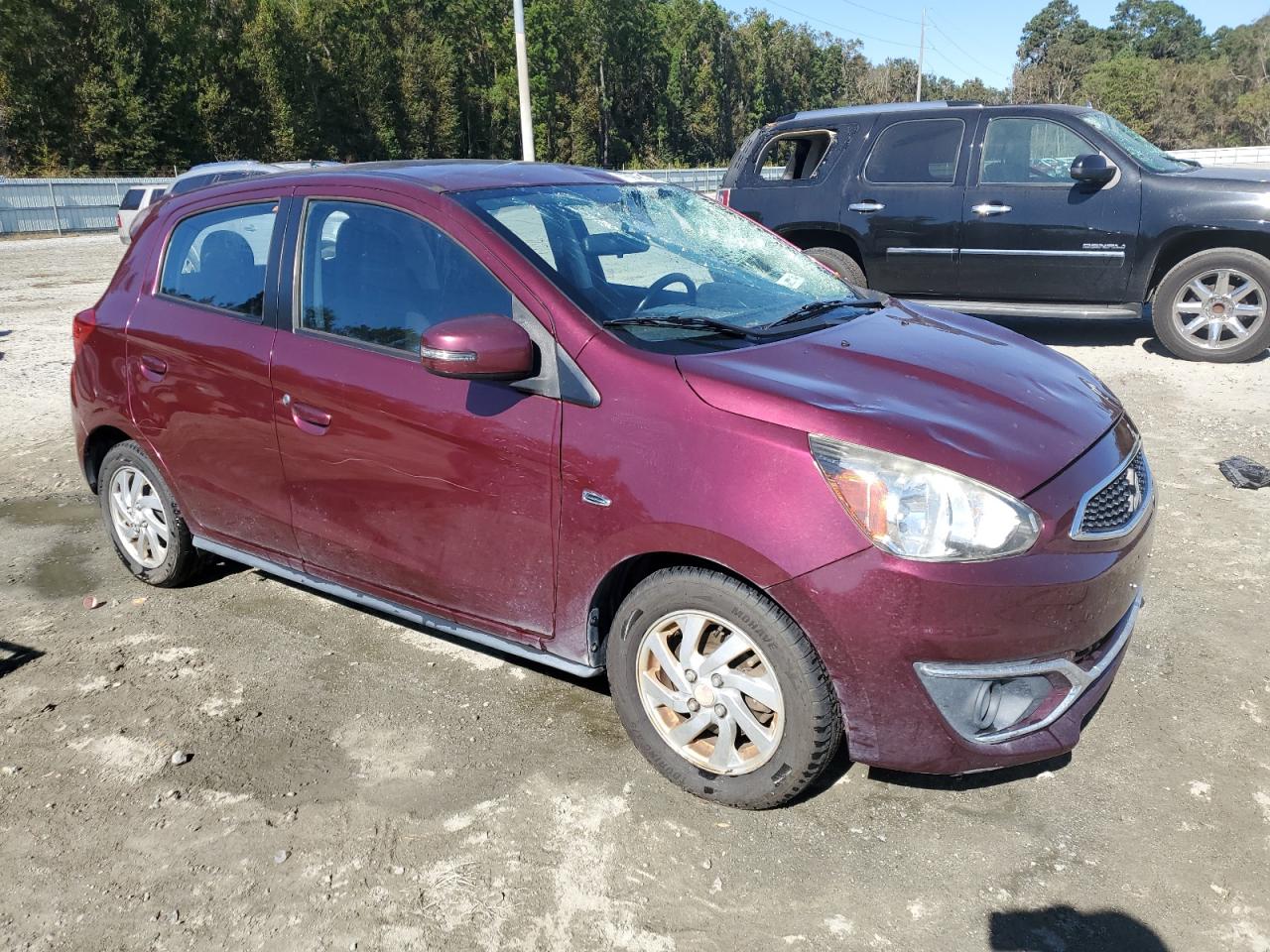 2018 Mitsubishi Mirage VIN ML32A4HJ1JH000783 Copart auction photo, top/roof damage thumbnail 4