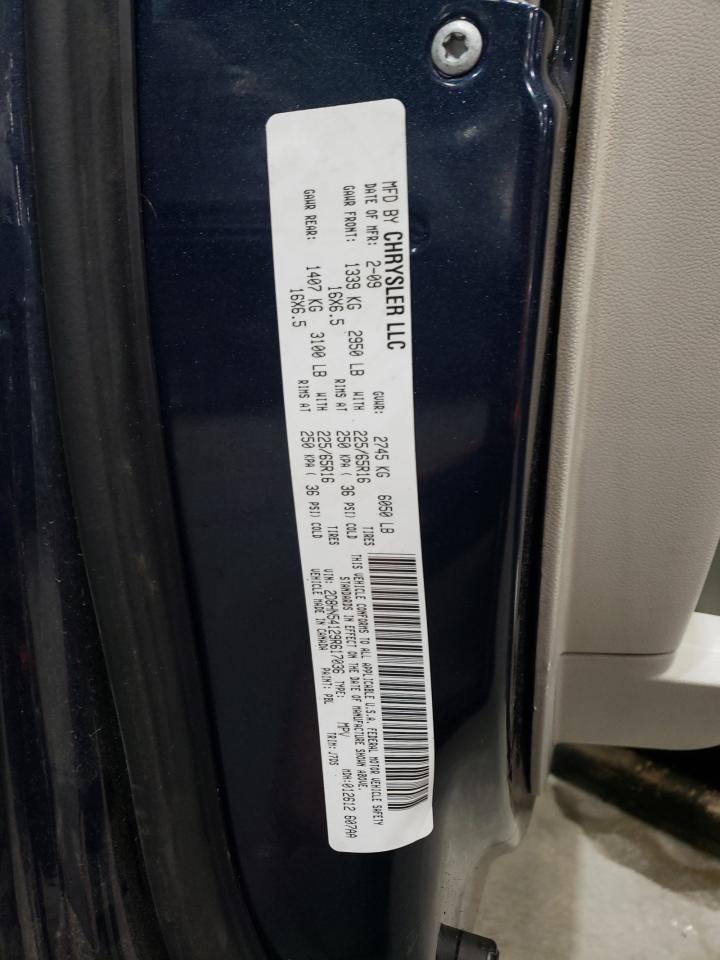 2009 Dodge Caravan VIN 2D8HN54129R617036 Copart auction photo, front end / hail damage thumbnail 15