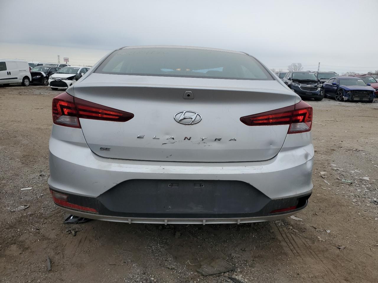 2019 Hyundai Elantra VIN 5NPD74LF2KH433104 Copart auction photo, top/roof damage thumbnail 6