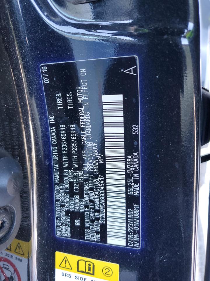 2016 Lexus RX VIN 2T2BZMCA6GC045417 Copart auction photo, front end damage thumbnail 14