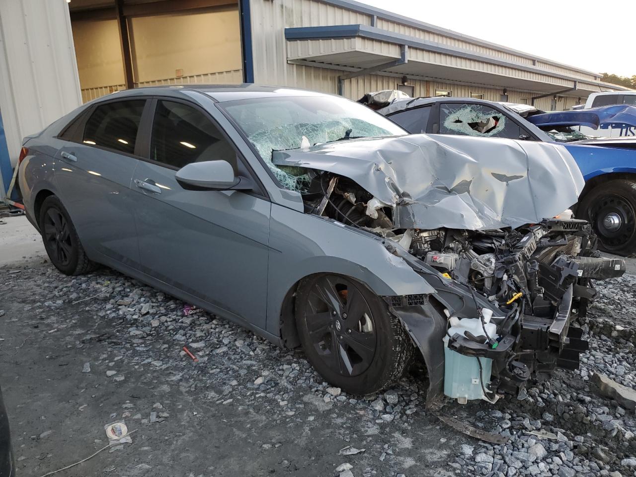 2021 Hyundai Elantra VIN KMHLM4AJ9MU004011 Copart auction photo, front end / rear end damage thumbnail 4