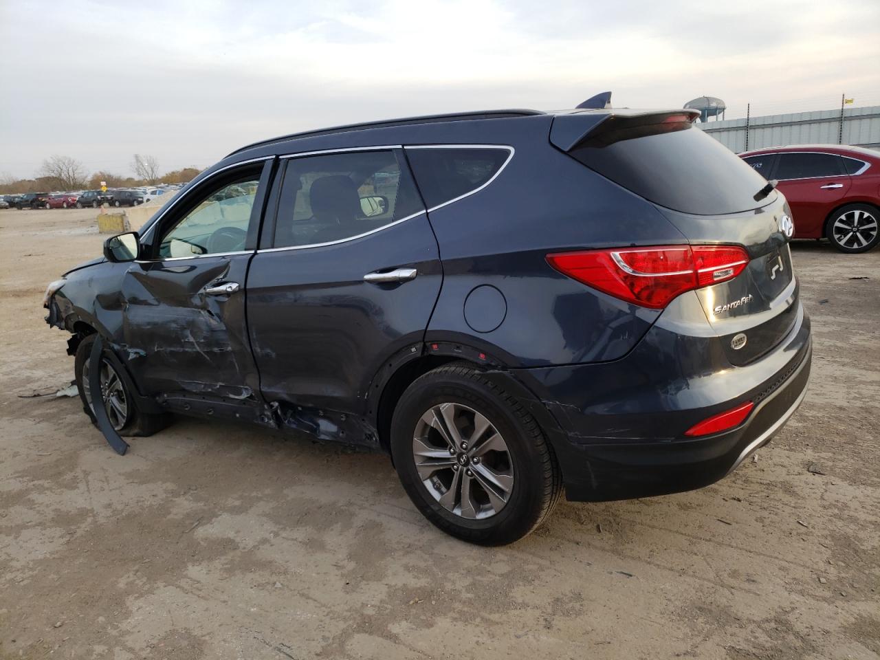 2015 Hyundai Santa Fe VIN 5XYZU3LB4FG255229 Copart auction photo, front end / side damage thumbnail 2