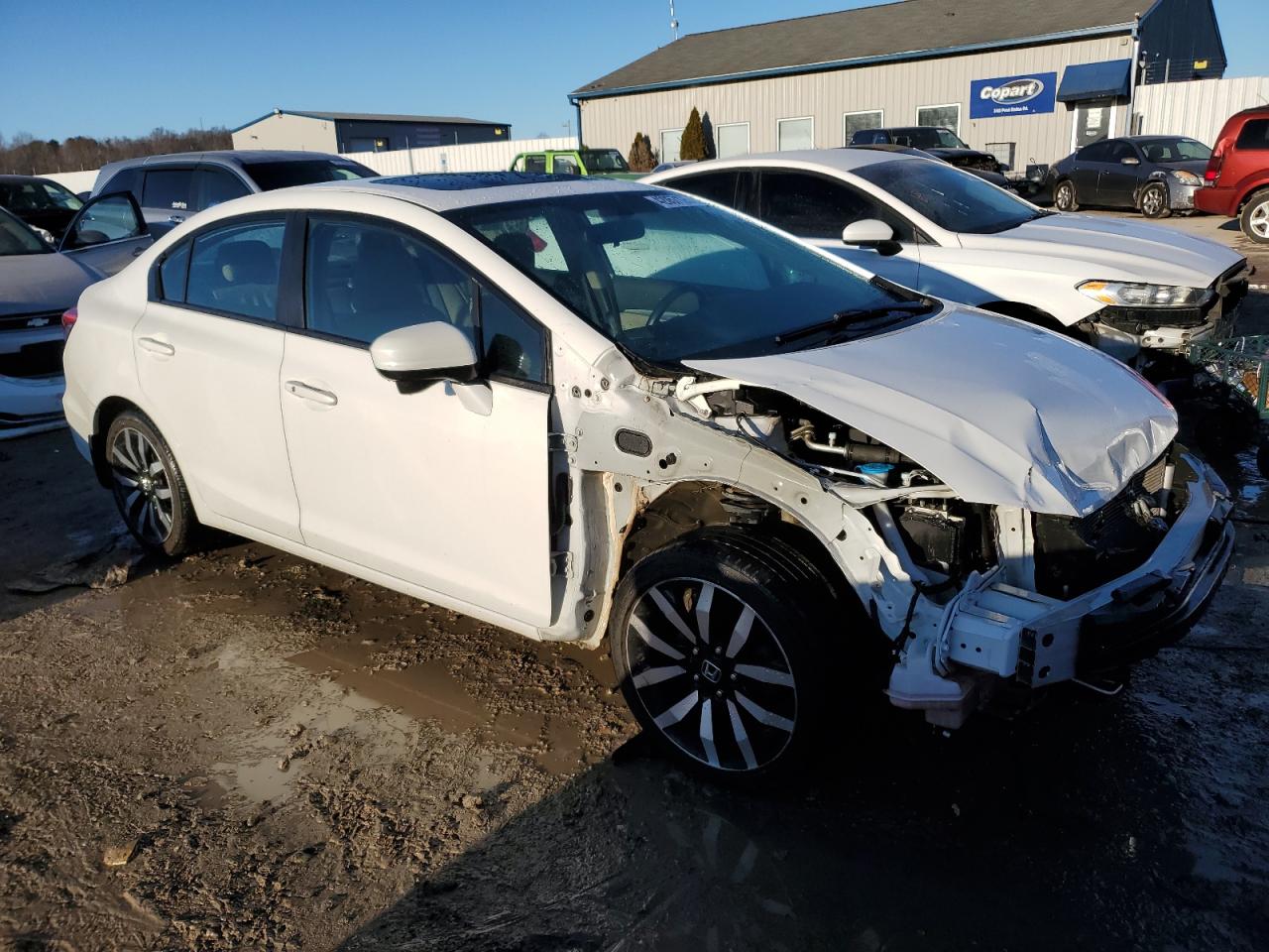 2015 Honda Civic VIN 19XFB2F90FE052881 Copart auction photo, front end damage thumbnail 4