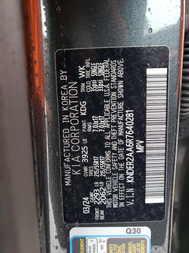 2024 KIA Seltos VIN KNDER2AA6R7640281 Copart auction photo, front end / rear end damage thumbnail 16