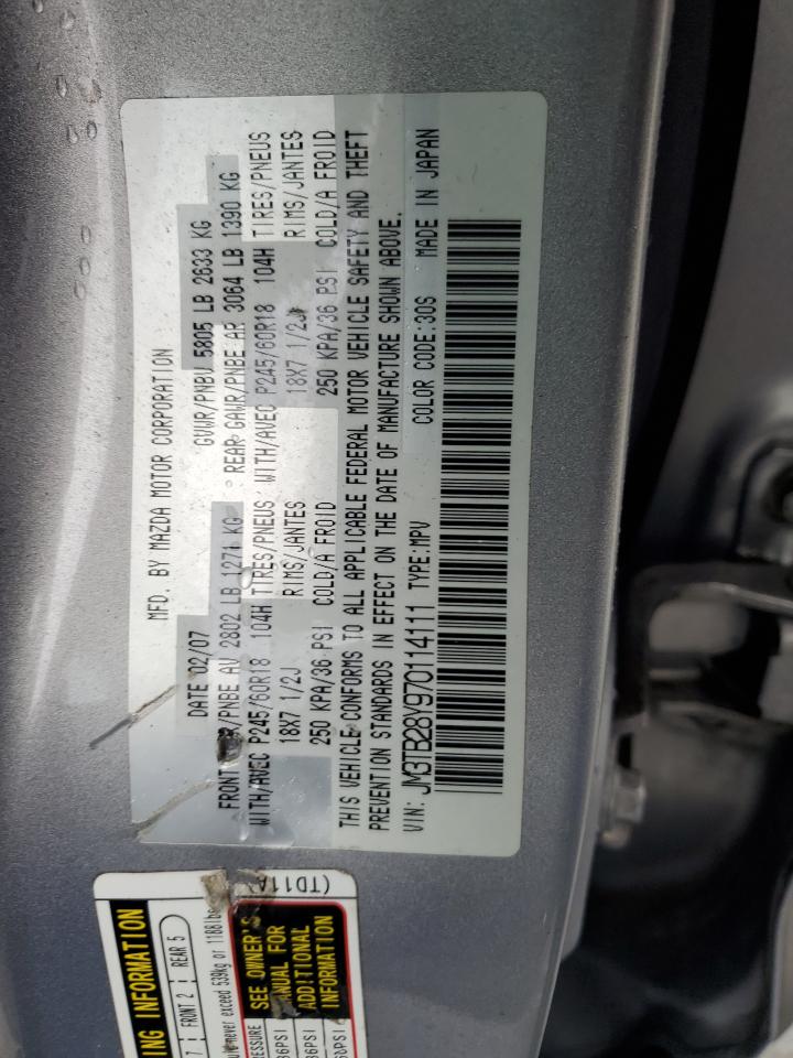 2007 Mazda CX-9 VIN JM3TB28Y970114111 Copart auction photo, undercarriage damage thumbnail 12
