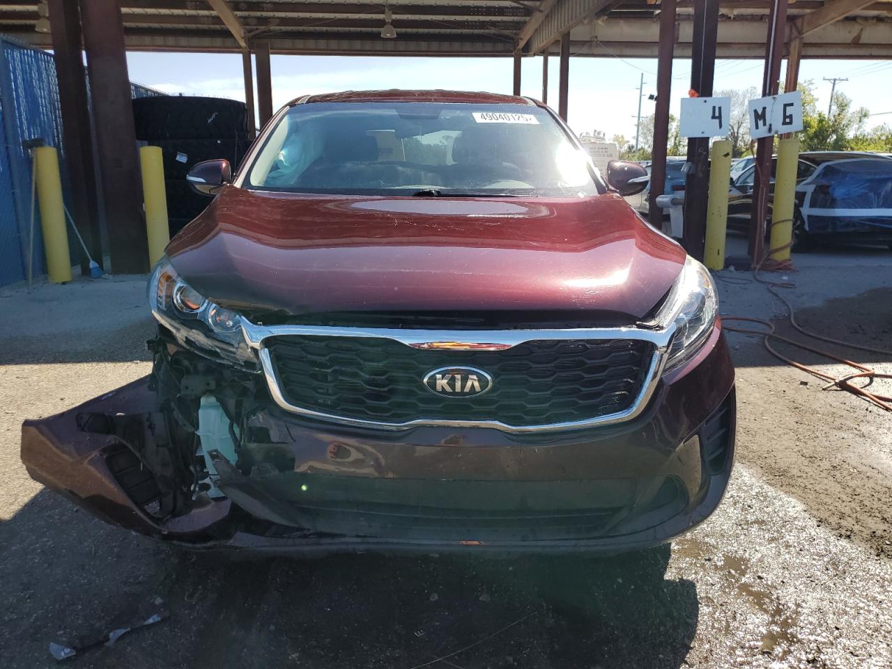 2019 KIA Sorento VIN 5XYPG4A51KG510575 Copart auction photo, front end damage thumbnail 5