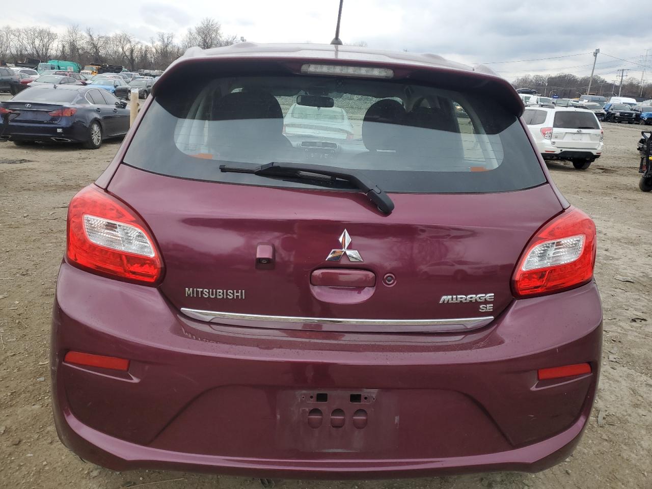 2017 Mitsubishi Mirage VIN ML32A4HJ8HH000306 Copart auction photo, all over / undercarriage damage thumbnail 6
