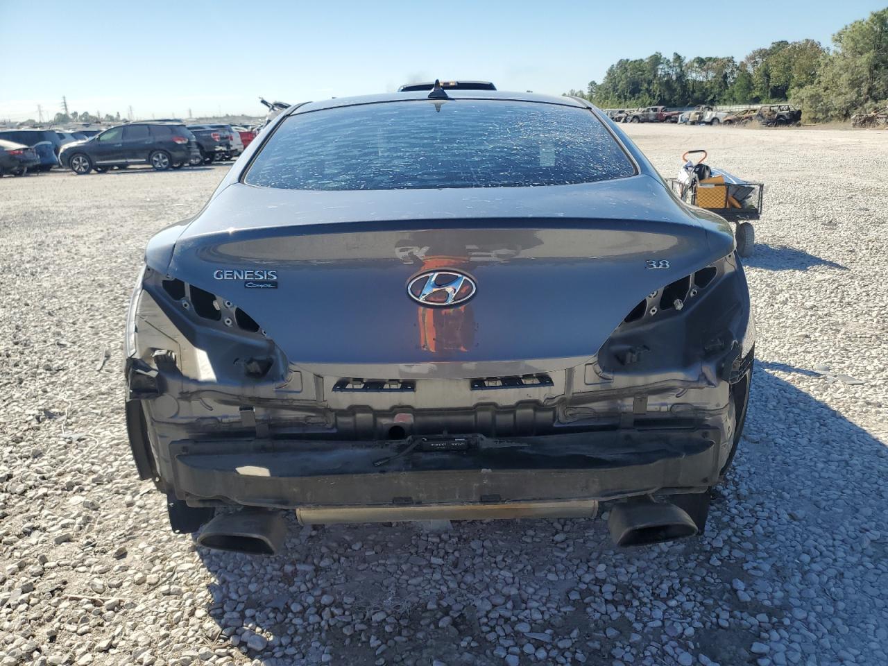 2014 Hyundai Genesis VIN KMHHU6KJ9EU119693 Copart auction photo, rear end damage thumbnail 6