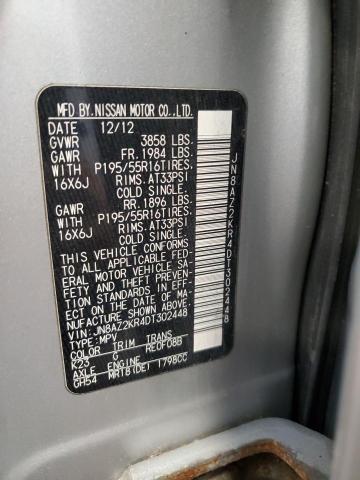 2013 Nissan Cube VIN JN8AZ2KR4DT302448 Copart auction photo, rear end damage thumbnail 13