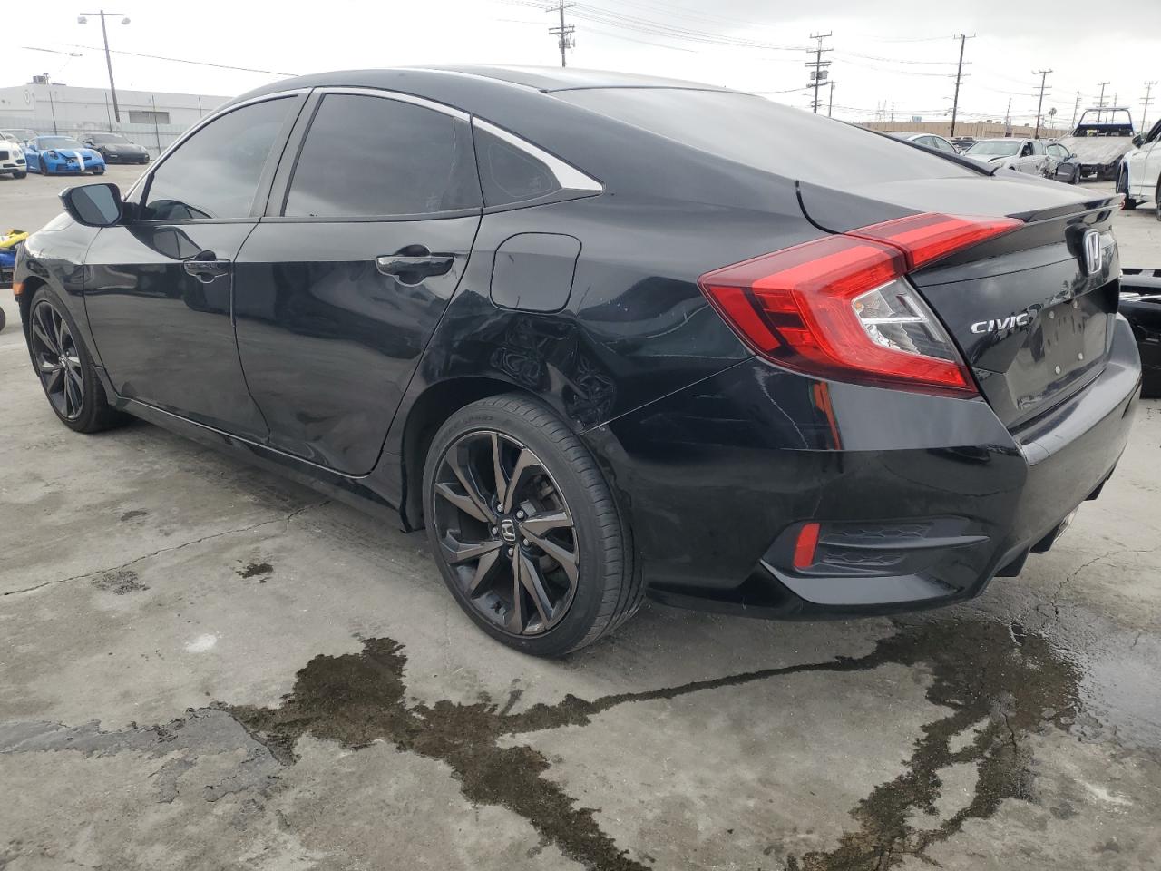 2020 Honda Civic VIN 2HGFC2F87LH574235 Copart auction photo, front end / rear end damage thumbnail 2
