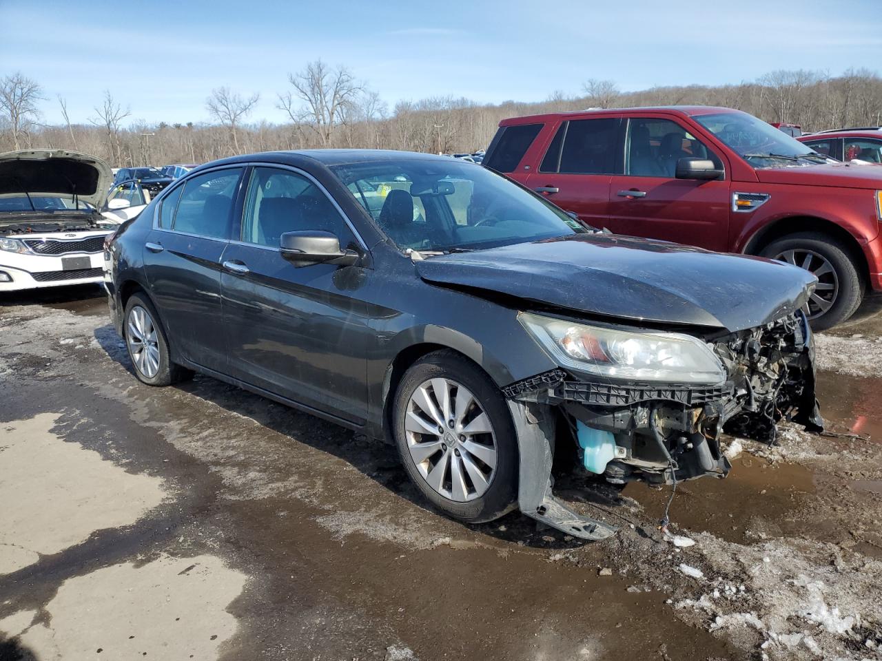 2014 Honda Accord VIN 1HGCR3F87EA042699 Copart auction photo, front end / minor dent/scratches damage thumbnail 4