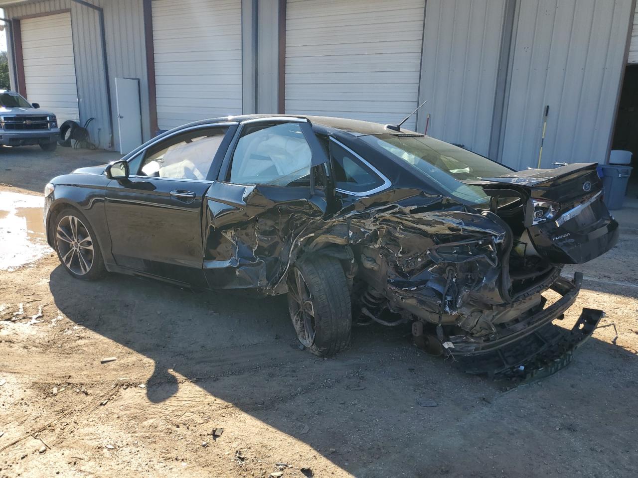 2017 Ford Fusion VIN 3FA6P0K90HR262040 Copart auction photo, rear end / side damage thumbnail 2